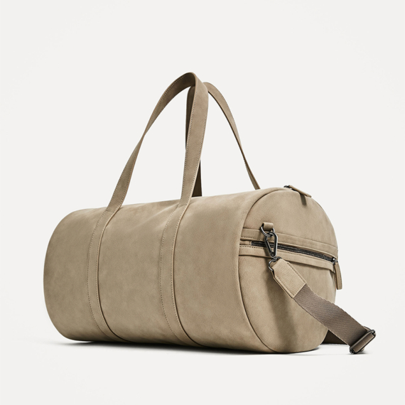 Beige Duffle Bag